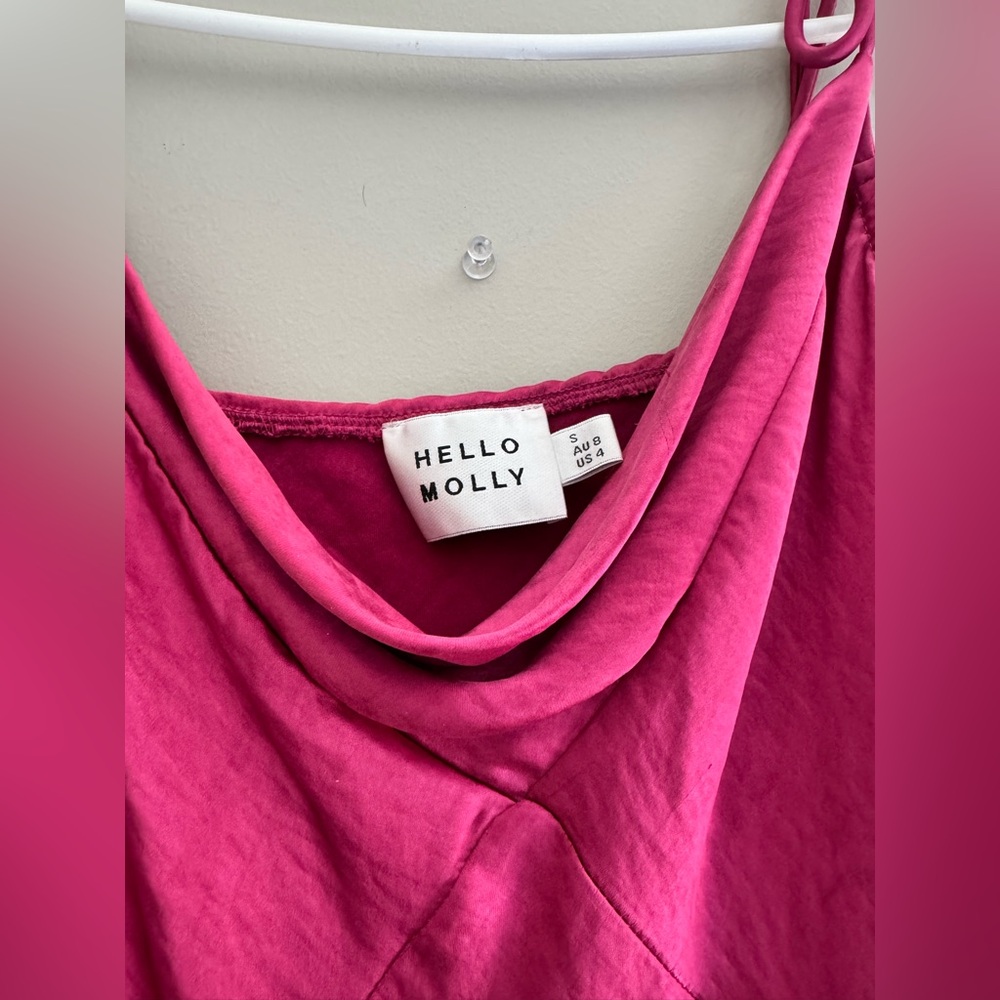 HELLO MOLLY FUSCHIA SLIP DRESS - Picture 3 of 6